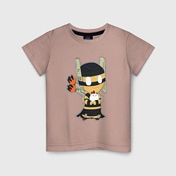 Футболка хлопковая детская Shadow Shaman Chibi, цвет: пыльно-розовый
