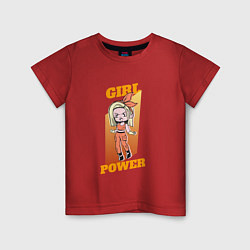 Футболка хлопковая детская Girl Power Anime, цвет: красный