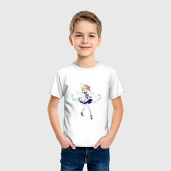 Футболка хлопковая детская Идол Барбара, цвет: белый — фото 2