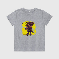 Футболка хлопковая детская Big Boss whith gun, цвет: меланж