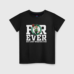 Футболка хлопковая детская FOREVER NOT JUST WHEN WE WIN, BOSTON CELTICS, БОСТ, цвет: черный