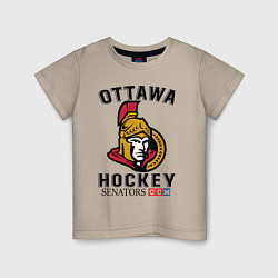 Футболка хлопковая детская OTTAWA SENATORS ОТТАВА СЕНАТОРЗ, цвет: миндальный