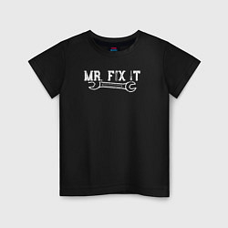 Футболка хлопковая детская Mr FIX IT, цвет: черный