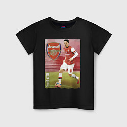 Футболка хлопковая детская Arsenal, Mesut Ozil, цвет: черный