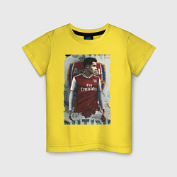 Футболка хлопковая детская Arsenal, England, цвет: желтый