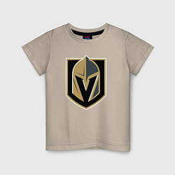 Футболка хлопковая детская Vegas Golden Knights , Вегас Голден Найтс, цвет: миндальный