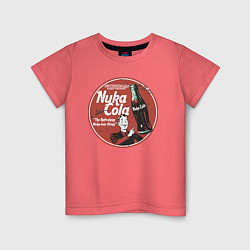 Футболка хлопковая детская Nuka Cola Ice Cold Retro, цвет: коралловый