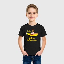 Футболка хлопковая детская On a Yellow Submarine, цвет: черный — фото 2