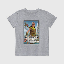 Футболка хлопковая детская Horizon Запретный Запад, цвет: меланж
