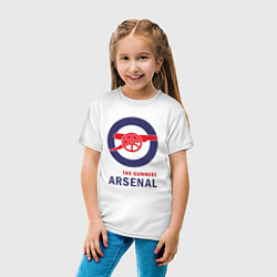 Футболка хлопковая детская Arsenal The Gunners, цвет: белый — фото 2