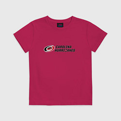 Футболка хлопковая детская Carolina Hurricanes Каролина Харрикейнз, цвет: маджента