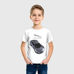 Футболка хлопковая детская Jaguar Motorsport, цвет: белый — фото 2