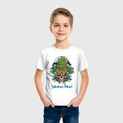 Футболка хлопковая детская Summer time Cool skull, цвет: белый — фото 2