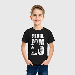 Футболка хлопковая детская Pearl Jam, группа, цвет: черный — фото 2