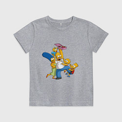 Футболка хлопковая детская Simpsons donuts, цвет: меланж