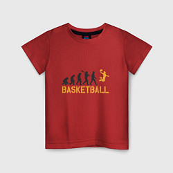 Футболка хлопковая детская Basketball Fly, цвет: красный