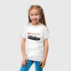 Футболка хлопковая детская Audi sport Power, цвет: белый — фото 2