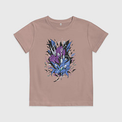 Футболка хлопковая детская Хорнет, цвет: пыльно-розовый