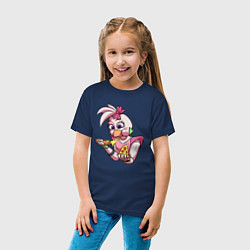 Футболка хлопковая детская Five Nights at Freddys: Security Breach - Глэмрок, цвет: тёмно-синий — фото 2
