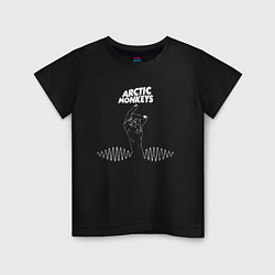 Футболка хлопковая детская Arctic Monkeys mardy bum, цвет: черный