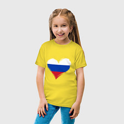 Футболка хлопковая детская Russian Heart, цвет: желтый — фото 2
