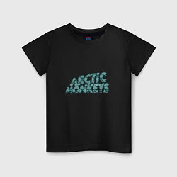 Футболка хлопковая детская Надпись Arctic Monkeys, цвет: черный