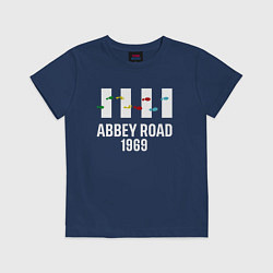 Футболка хлопковая детская THE BEATLES ABBEY ROAD, цвет: тёмно-синий