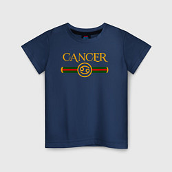 Футболка хлопковая детская CANCER брэнд, цвет: тёмно-синий