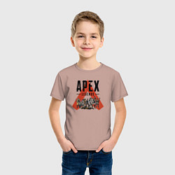 Футболка хлопковая детская Apex Legends - All Star, цвет: пыльно-розовый — фото 2