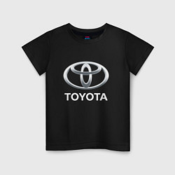 Футболка хлопковая детская TOYOTA 3D Logo, цвет: черный