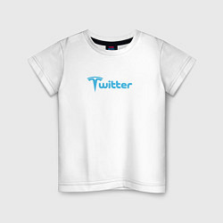 Футболка хлопковая детская Твиттер и Тесла Илон Маск купил Твиттер, цвет: белый