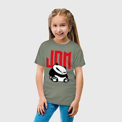 Футболка хлопковая детская JDM Panda Japan Симпатяга, цвет: авокадо — фото 2