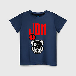Футболка хлопковая детская JDM Panda Japan Bear, цвет: тёмно-синий