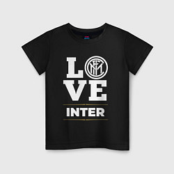 Футболка хлопковая детская Inter Love Classic, цвет: черный