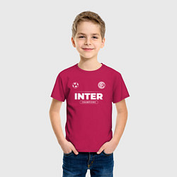 Футболка хлопковая детская Inter Форма Чемпионов, цвет: маджента — фото 2