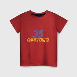 Футболка хлопковая детская 35 Champions, цвет: красный