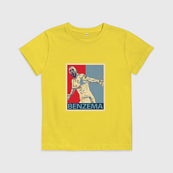 Футболка хлопковая детская Madrid - Benzema, цвет: желтый