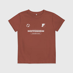 Футболка хлопковая детская Hoffenheim Форма Чемпионов, цвет: кирпичный