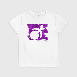 Футболка хлопковая детская Знак Слаанеш пятно, цвет: белый