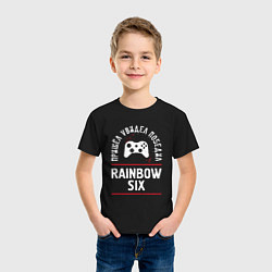 Футболка хлопковая детская Rainbow Six Победил, цвет: черный — фото 2
