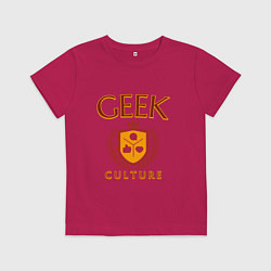 Футболка хлопковая детская Гик-культура, цвет: маджента