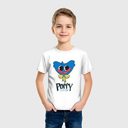 Футболка хлопковая детская PoppyPlaytime Huggy Wuggy, цвет: белый — фото 2