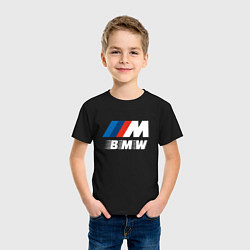 Футболка хлопковая детская BMW BMW FS, цвет: черный — фото 2