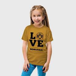 Футболка хлопковая детская Borussia Love Классика, цвет: горчичный — фото 2