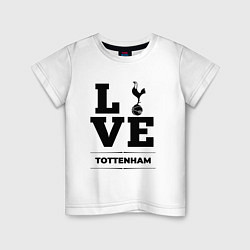 Футболка хлопковая детская Tottenham Love Классика, цвет: белый