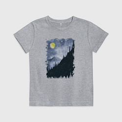 Футболка хлопковая детская Медведи на склоне, цвет: меланж