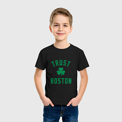 Футболка хлопковая детская Trust Boston, цвет: черный — фото 2