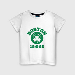 Футболка хлопковая детская Boston 1986, цвет: белый