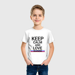 Футболка хлопковая детская Keep calm Kansk Канск, цвет: белый — фото 2