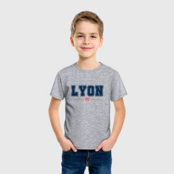 Футболка хлопковая детская Lyon FC Classic, цвет: меланж — фото 2
